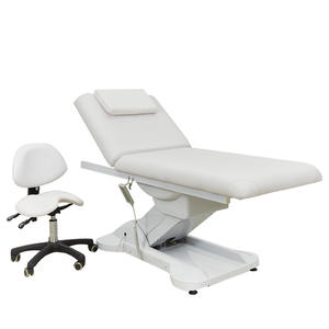 Cama de Spa de lujo, moderna mesa de masaje con 3 motores, eléctrica, Blanca, para salón de belleza, 2023 - Product Image 1