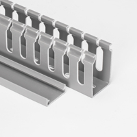 Goulotte fendue en PVC ignifuge 50X30mm Conduit de câblage de gestion des câbles Correcteur électrique Canal en plastique ignifuge