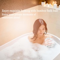 Éponge de bain exfoliante en fibre de bambou naturelle biodégradable, douce pour le soin de la peau