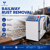 Nettoyeur de rouille industriel à fibre laser pour voies ferrées, équipement de nettoyage continu pour l'élimination des oxydes de corrosion des rails