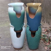 Pot Bunga Yixing Purple Sand Porcelain, Berlapis Warna, Dilengkapi Lubang Drainase, Ramah Lingkungan, Kualitas Tinggi, Ukuran Besar, Terbuat dari Keramik, Cocok untuk Anggrek