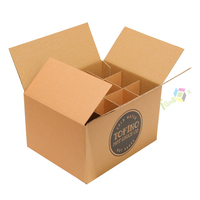 Boîte d'emballage en carton ondulé personnalisée en gros, fabriquée à partir de matériaux recyclés, avec des séparateurs multi-grilles