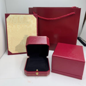 Kart ev <span class=keywords><strong>CA</strong></span> sayaç kırmızı takı ambalaj kutusu yüzük bilezik kolye takı kutusu Premium hediye paketi kutu üreticisi - Product Image 4