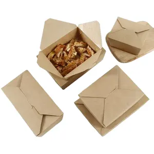 Custom print for french fries fried chicken fast food package togo packaging take away burger packing kraft paper box