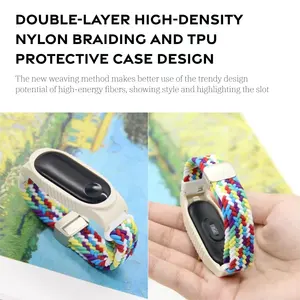 <span class=keywords><strong>Correa</strong></span> de nailon con hebilla magnética + funda de TPU para Xiaomi <span class=keywords><strong>Mi</strong></span> <span class=keywords><strong>Band</strong></span> 3 4 <span class=keywords><strong>5</strong></span> 6 7 8 pulsera suave para reloj inteligente deportivo amigable con la piel <span class=keywords><strong>Correa</strong></span> - Product Image 5