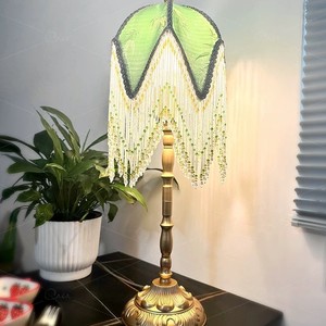 American Retro French Style Tassel Table Lamp E27 LED 220V Eye Caring Living Room Bedroom Bedside <b>Lighting</b> - Product Image 4
