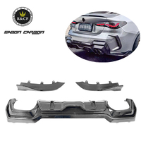 Diffuseur arrière universel en fibre de carbone léger de style S1 pour BMW Série 4 G22 G26 2020 et plus
