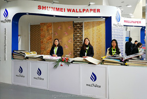 Chinesische Lieferant elegante Tapete blau und grau Tapete 106 Textilablage für den Gebrauch - Product Image 5