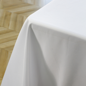 Trắng cao cấp <span class=keywords><strong>Polyester</strong></span> 72 bằng 120 hình chữ nhật Khăn trải bàn <span class=keywords><strong>polyester</strong></span> trắng 90x156inch 200 GSM Khăn trải bàn - Product Image 5