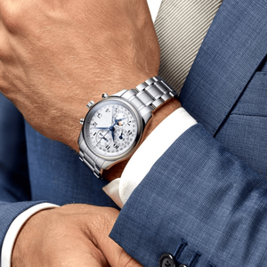 <b>Automatic</b> <b>Chronograph</b> Watch with Moon Phase and Stainless Steel Bracelet Longinesing - Product Image 2