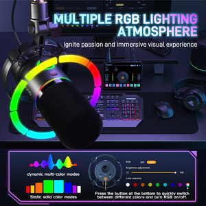 Đối với maono pd200x năng động microphone XLR/USB có dây chơi game ghi âm streaming Máy tính để bàn Kim loại mic TAP-to-Mute Gain Knob phần mềm - Product Image 4