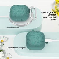 Casing Earphone Silikon Gel Universal dengan Desain Bunga, Pelindung Serbaguna