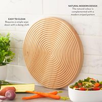 Papan Pemotong Kayu Premium Organik Anti Selip, Reversible, dengan Alur Penampung Cairan