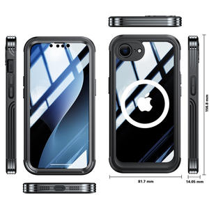 <span class=keywords><strong>Funda</strong></span> transparente magnética 360 de protección completa para <span class=keywords><strong>Apple</strong></span> <span class=keywords><strong>iPhone</strong></span> 16E/<span class=keywords><strong>SE</strong></span> 2025, <span class=keywords><strong>funda</strong></span> de teléfono con pantalla integrada, Fundas a prueba de golpes - Product Image 2