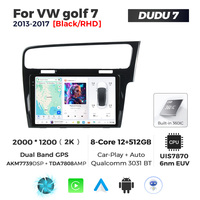 MEKEDE DUDU7 12+512G Reproductor Multimedia para Auto con Carplay y Android Auto, Navegación GPS, Pantalla 2K para VW Golf 7 2013-2017