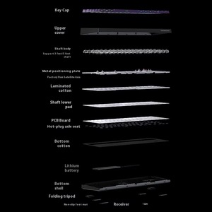 Hjsdzhi Dk87 RGB USB Quang 3.0 Tùy Chỉnh Bàn Phím Laser 2.4G Không Có/Cáp Cắm Nóng Trò Chơi USB Bàn Phím Cơ Khí Kit - Product Image 4