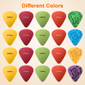 Plectres de <span class=keywords><strong>guitare</strong></span> personnalisés avec impression sur mesure, design personnalisé, en nylon et celluloid, pour scène de performance, 16 plectres, <span class=keywords><strong>4</strong></span> tailles - Product Image 4