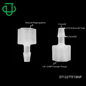 1/8 di controllo del fluido in plastica filetto femmina NPT X tubo 3/16 Barb 1/4 dritto adattatore filettato femmina NPT tubo <span class=keywords><strong>raccordo</strong></span> - Product Image 2