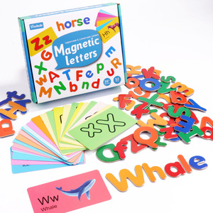 Enfants magnétique alphabet anglais puzzle éducation précoce carte cognitive 26 lettres mot jouets d'apprentissage - Product Image 1