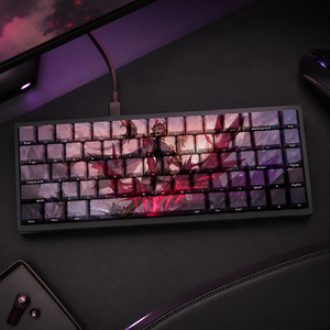 Claviers personnalisés DIY LOL CRYSTALIS <span class=keywords><strong>MOTUS</strong></span> ASHE 68 touches, touches en PBT imprimées latéralement, sublimation par transfert de colorant, profil Cherry, clavier mécanique - Product Image 4