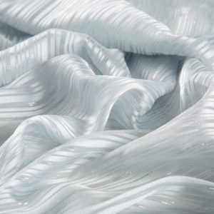 100% Polyester Silberfaden Jacquard Maßgeschneiderte Streifen Atmungsaktiver Antistatischer Satin-Stoff Schal OEM/Kundenspezifischer Service - Product Image 3