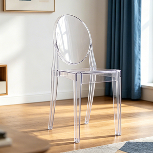 Chaises de banquet en gros pour événements et fêtes, chaises de salle à manger transparentes style ferme, chaises empilables en résine acrylique pour hôtels, chaise Chiavari à louer - Product Image 4