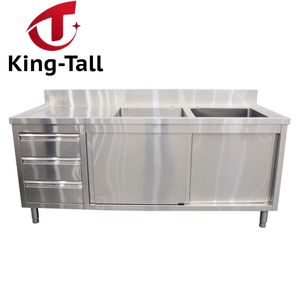 Évier de <span class=keywords><strong>cuisine</strong></span> commercial en acier inoxydable avec revêtement autonettoyant, finition polie, pieds réglables en hauteur, isolation thermique - Taiao - Product Image 1