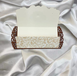 Nouvelle conception, prix <span class=keywords><strong>de</strong></span> gros usine YIWU, carte d'invitation <span class=keywords><strong>de</strong></span> <span class=keywords><strong>mariage</strong></span> florale en papier <span class=keywords><strong>de</strong></span> qualité supérieure, 23x10.5cm, avec dorure à chaud - Product Image 2