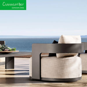 أريكة فناء خشبية فاخرة مقاومة للماء في الهواء الطلق من خشب الساج في الهواء الطلق للحديقة - Product Image 5