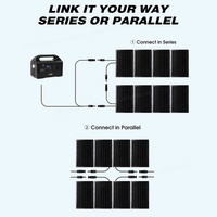 Panneaux solaires monocristallins pliables de haute qualité, entièrement noirs, 10W-50W, pour usage domestique et commercial, station solaire extérieure pour la maison
