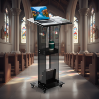 Bureau d'accueil moderne en acrylique transparent pour bar à domicile, école, supermarché, hôtel, église - Idéal pour les réceptions, les interventions et les conférences