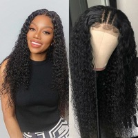 Perruque Cheveux Humains Vierge Brésiliens Remy Ondulés Profonds, Densité 150%-250%, Lace Front Marron 4x4 5x5 13x4 13x6, Cheveux de Bébé Longs
