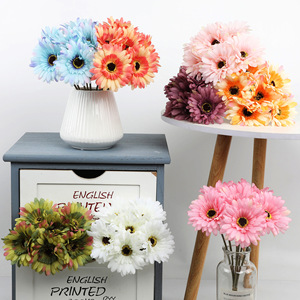 Fiori artificiali margherite africane girasoli casa soggiorno decorazioni, piccole margherite e fiori artificiali in stile Country - Product Image 2