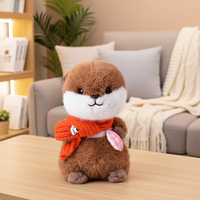 Jouets en peluche doux de loutre de mer réalistes personnalisés jouets de poupée d'animal en peluche personnalisables