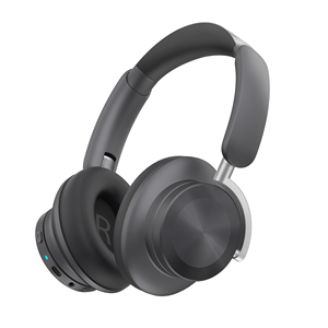Casque <span class=keywords><strong>sans</strong></span> <span class=keywords><strong>fil</strong></span> BOLN H60 ANC supra-auriculaire avec chipset JL, BT5.4, affichage numérique, IPX4, pliable, métal, stéréo, pour le gaming et le sport - Product Image 1