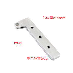 Charnière en acier inoxydable en forme de bec de poulet, 100 mm x 32 mm, épaisseur 2 mm, fixation en surface, connecteur de quincaillerie pour meubles - Product Image 4