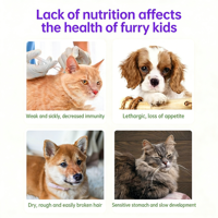 Tablet Pendukung Kekebalan Tubuh Anjing & Kucing Petop - Formula Bebas Biji-bijian dengan Penyerapan Cepat untuk Kesehatan Kulit & Bulu