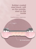 Ensemble d'haltères réglables en acier avec revêtement en caoutchouc pour le renforcement musculaire des bras, idéal pour les femmes débutantes en fitness à domicile, couleur et logo personnalisables