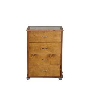 Carrito de Madera de Haya Maciza con Estante de Madera y Cajones Resistentes, Diseñado para Interiores de Cocina Funcionales - Product Image 1