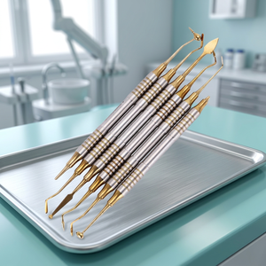 Séparateur gingival manuel en acier inoxydable pour instruments chirurgicaux dentaires, poignée moletée, classe I, couleur argent - Product Image 4
