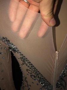 Novance Y1446 Abbigliamento <span class=keywords><strong>Donna</strong></span> 2022 Abito con Collo Alto e Diamanti Luccicanti <span class=keywords><strong>Elegante</strong></span> Vestito da Festa Compleanno Tuta Trasparente in Rete - Product Image 5