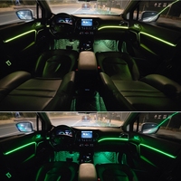 Kit d'Éclairage Ambiant d'Intérieur de Voiture JINXIN Universel Auto 18-en-1 RGB Effet de Course Garniture Acrylique Contrôle par Application Musicale