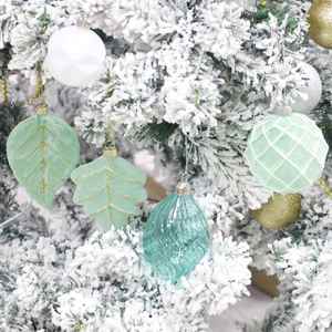 Adornos Navideños de Cristal con Diseño de Hojas Colgantes, Novedad 2024, para Regalos - Product Image 2