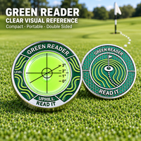 Niveau à bulle portable pour lecteur de green de golf, outil d'entraînement au putting, mesureur de pente en métal pour la pratique sur le terrain et cadeaux pour la vente au détail