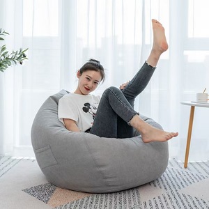 Canapés modernes et relaxants, poufs, tapis tatami, canapés en tissu pour chambres et salons, fauteuils individuels, meubles de couleur sable - Product Image 4