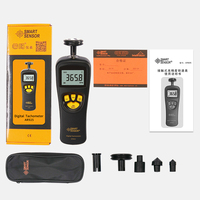 SMART SENSOR AR925 Tachometer Digital Pengukur Kecepatan Putaran Motor RPM Meter Kontak Fotolistrik untuk Pengukuran Kecepatan Putaran