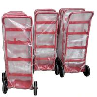 Chariot mobile porte-cloche d'incendie avec deux extincteurs, en acier inoxydable flexible, durable et portable