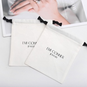 Wholesale 10*15cm Custom Logo Cotton Drawstring Women's <b>Canvas</b> Bags Reusable Cotton <b>Canvas</b> Tote Bag Dust Packaging Shoe Bag - Product Image 6