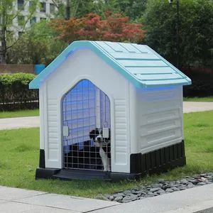 Eco-friendly Waterproof Durable Indoor Outdoor Plastic Dog Shelter Kennel Puppy Dog House