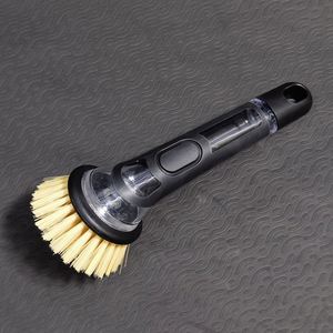 Wholesale Kitchen Dish <b>Scrub</b> <b>Brush</b> Soap Dispensing Dish <b>Brush</b> Long Handle Dishwashing <b>Brush</b> with Replaceable Heads - Product Image 3